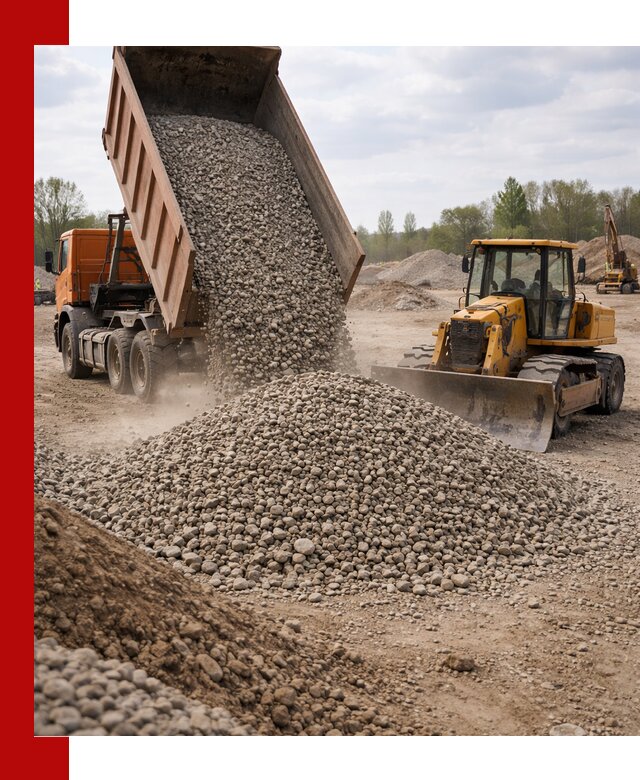 Доставка гравийного щебня фракции 40-70 в Рязани