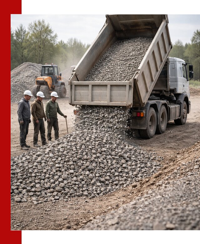 Доставка гравийного щебня фракции 70-120 в Рязани