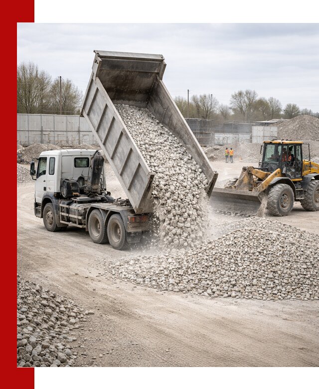 Доставка и продажа известнякового щебня в Рязани