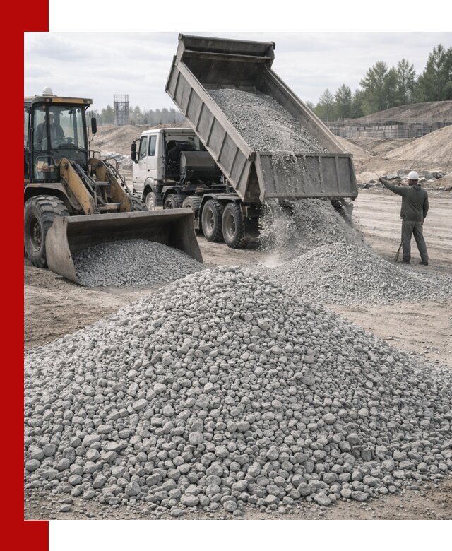 Доставка известнякового щебня фр. 5–20 в Рязани
