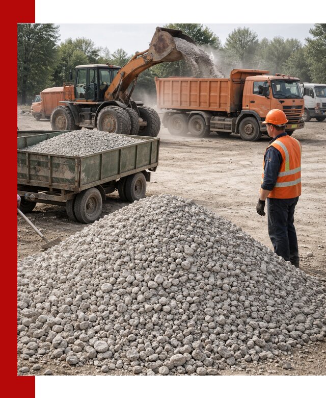 Доставка известнякового щебня фракция 20–40 в Рязани