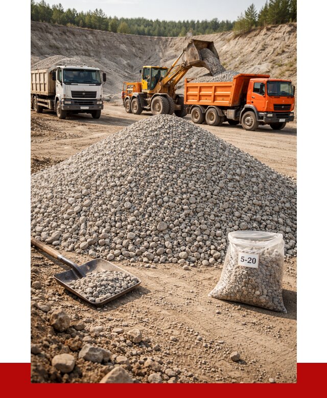 Доломитовый щебень фр. 5-20 в Рязани от 4313 р. | ПРОНЕРУДРзн
