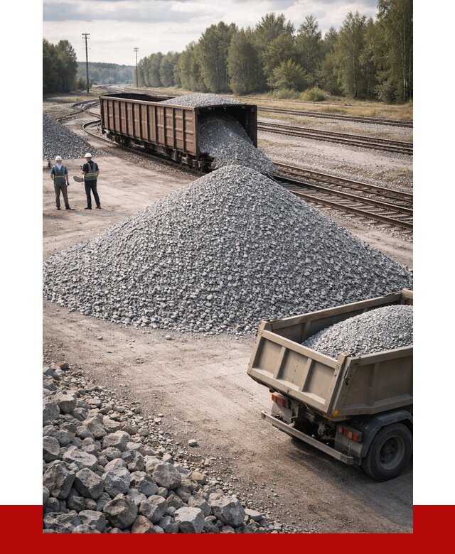 Железнодорожный щебень 20-60 в Рязани от 1746 р. | ПРОНЕРУДРзн