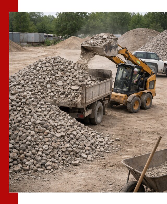 Доставка вторичного щебня в Рязани для строительных работ