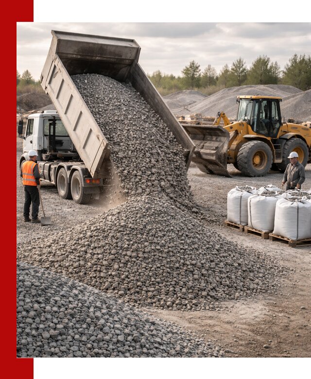 Бетонный щебень фракция 5–20 с доставкой в Рязани