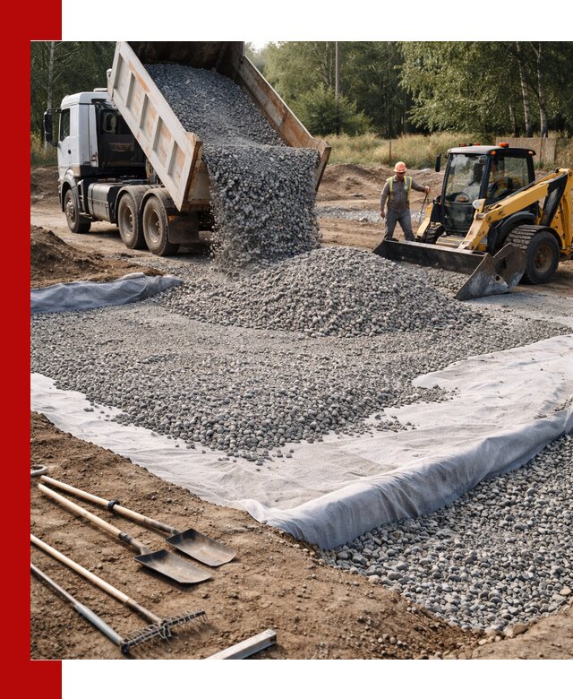 Щебень для фундамента с доставкой в Рязани