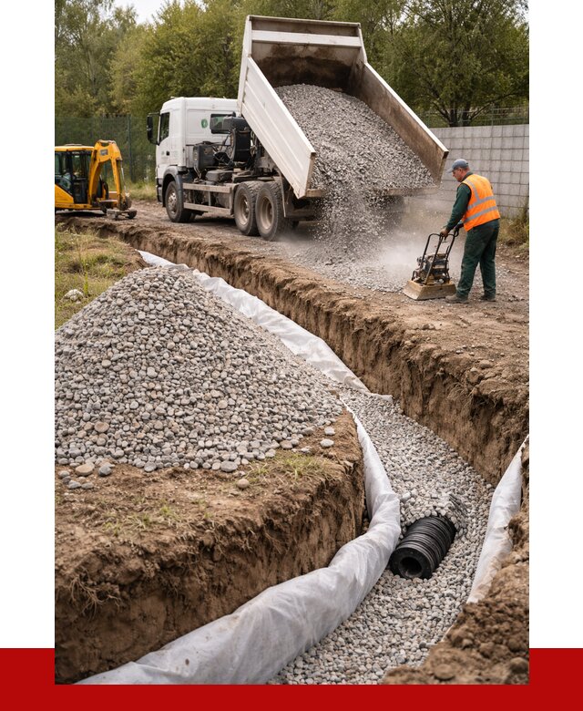 Щебень для дренажа в Рязани от 1900 р., ПРОНЕРУДРзн доставка