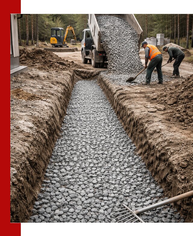 Щебень для дренажа с доставкой в Рязани высокого качества