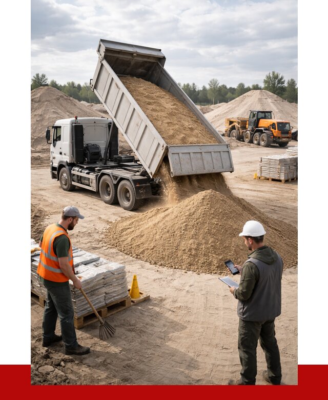 Карьерный песок с доставкой в Рязани от 3696 р. ПРОНЕРУДРзн