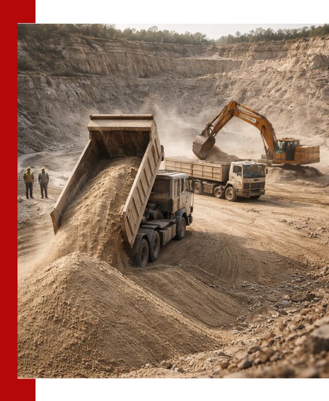 Карьерный песок навалом с доставкой в Рязани