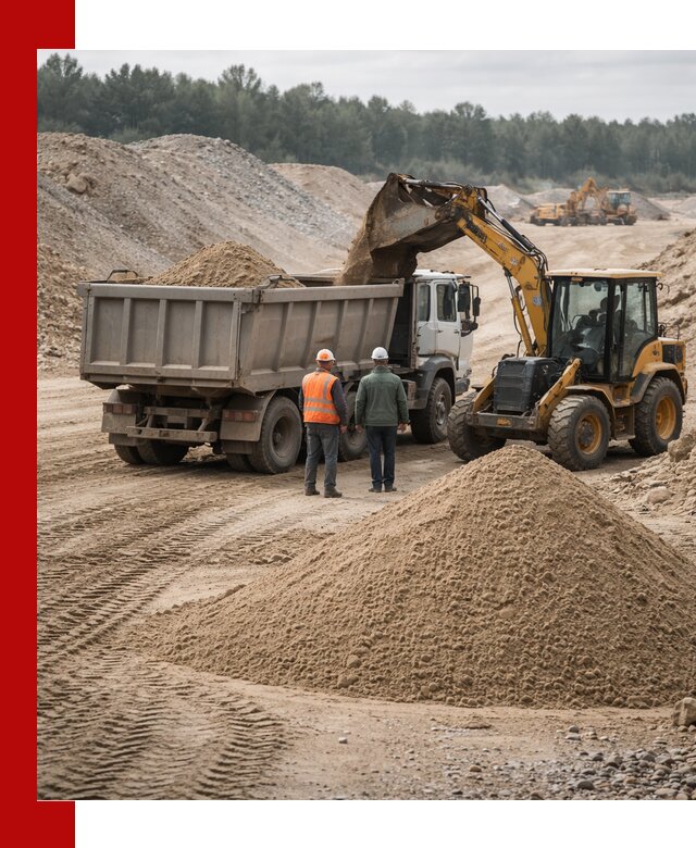 Карьерный среднезернистый песок с доставкой в Рязани