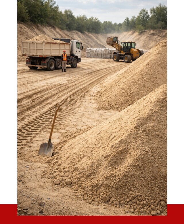Карьерный песок мелкозернистый в Рязани от 9241 р. | ПРОНЕРУДРзн