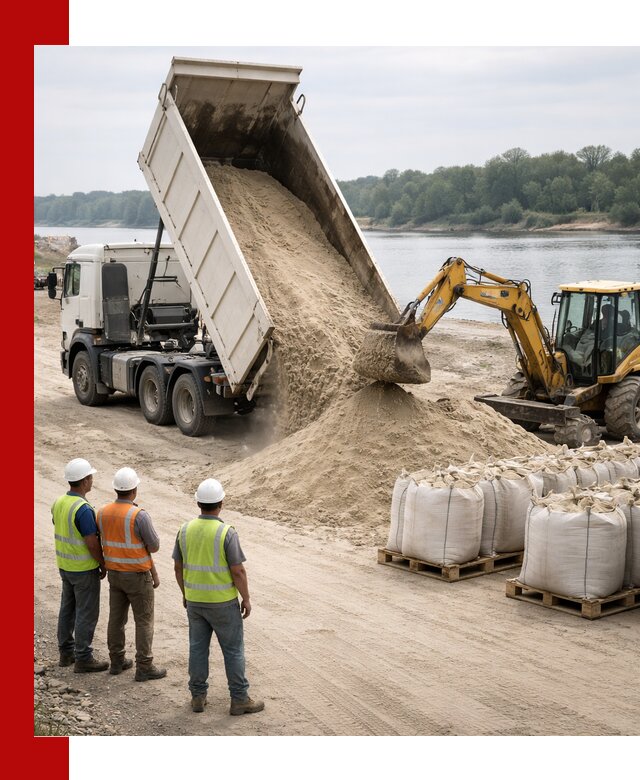 Доставка речного песка в Рязани самосвалами и погрузкой