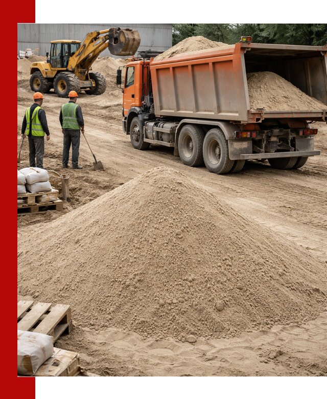 Доставка и продажа мытого речного песка в Рязани
