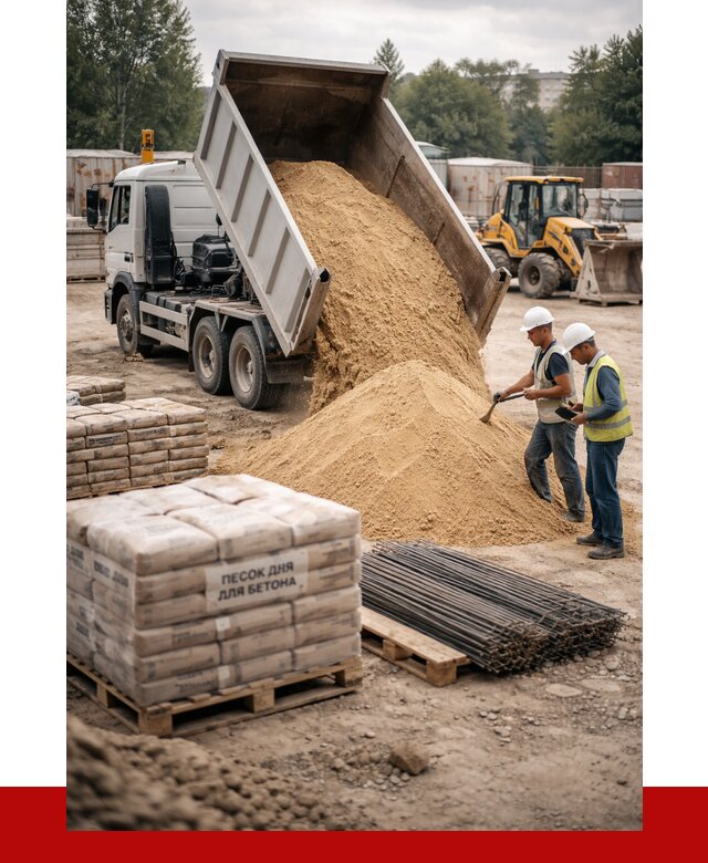 Песок для бетона в Рязани от 2567 р. с доставкой, ПРОНЕРУДРзн