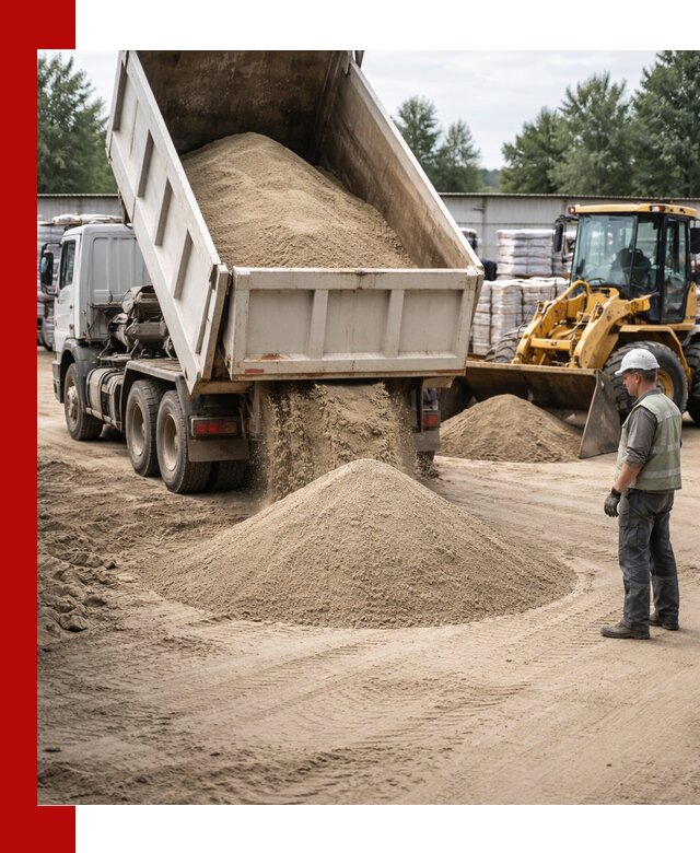 Поставка и доставка песка для бетона в Рязани