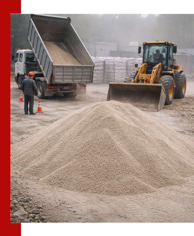 Кварцевый песок фракция 0–8 для стройработ в Рязани