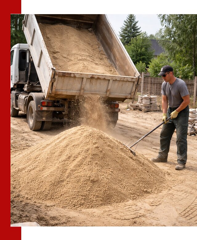 Доставка сухого песка самосвалами в Рязани