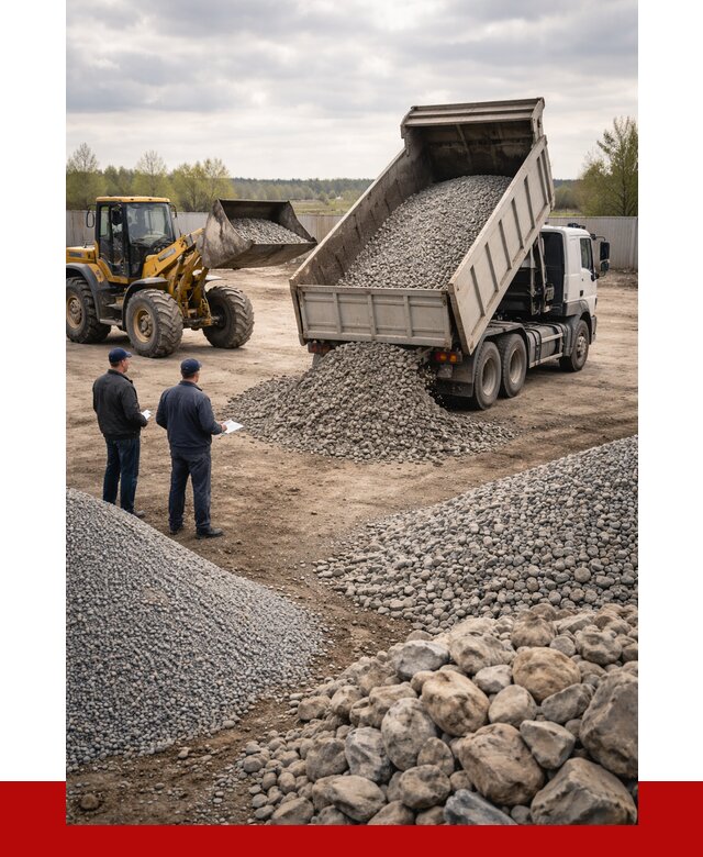 Гравий и камень с доставкой в Рязани от 4313 р. - ПРОНЕРУДРзн