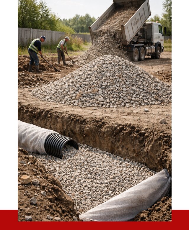 Гравий для дренажа в Рязани от 2259 р., доставка ПРОНЕРУДРзн