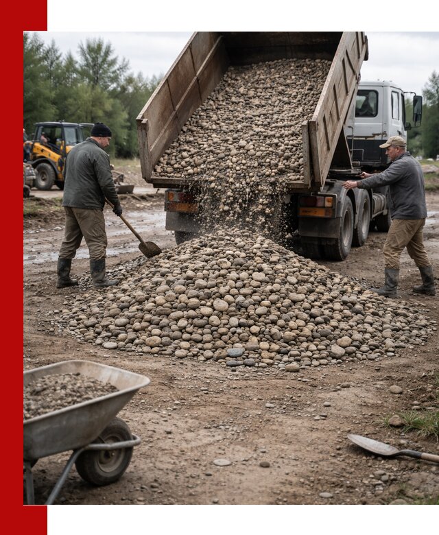 Доставка гальки речной оптом и в розницу в Рязани