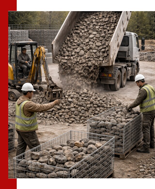 Камень для габионов фракция 100–201 в Рязани