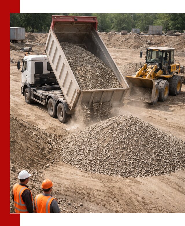 Щебень с песком (ЩГПС С2) с доставкой в Рязани