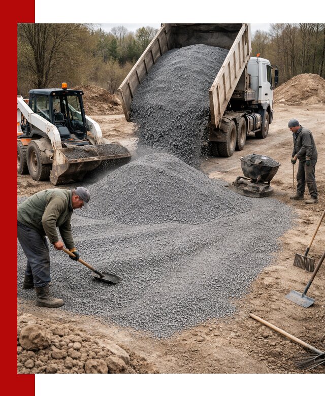 Отсев для подсыпки в Рязани — доставка и подсыпка на участок