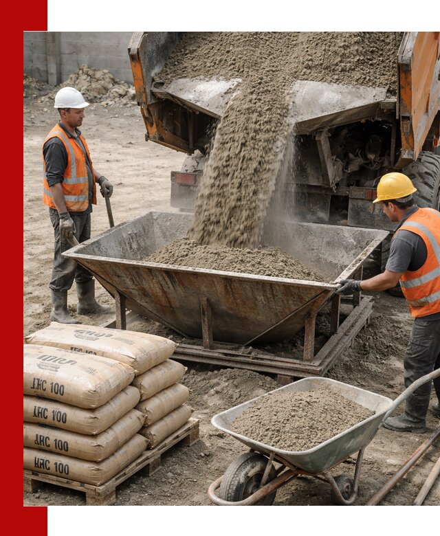 Доставка цементно-песчаной смеси М100 в Рязани