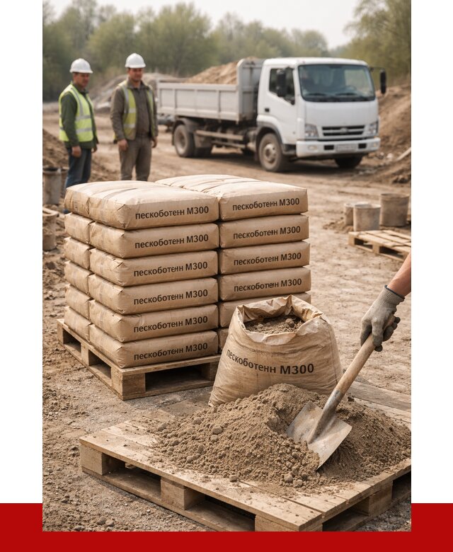 Пескобетон М300 в Рязани с доставкой от 4775 р. за куб | ПРОНЕРУДРзн
