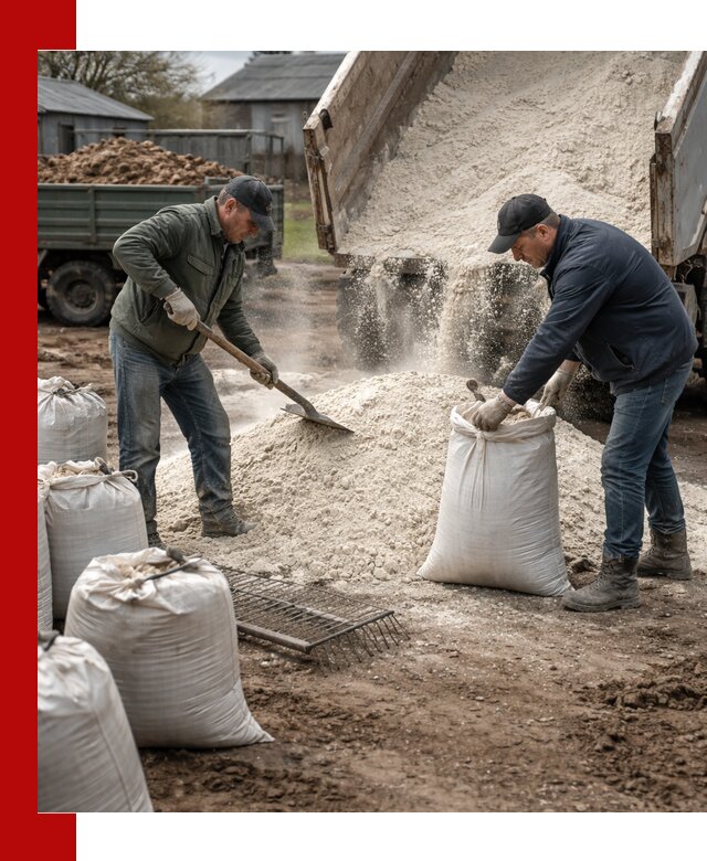 Доставка извести пушонки в Рязани оптом и мелким оптом