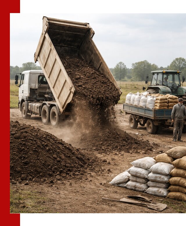 Доставка грунта и удобрений оптом в Рязани для сельхоз и строительства