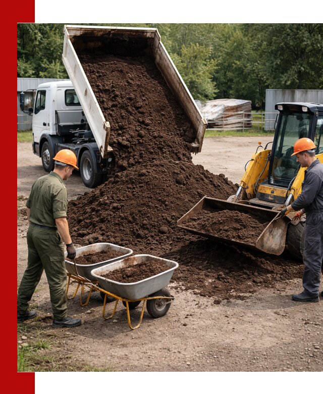 Доставка торфо-земляной смеси в Рязани для огорода и ландшафта