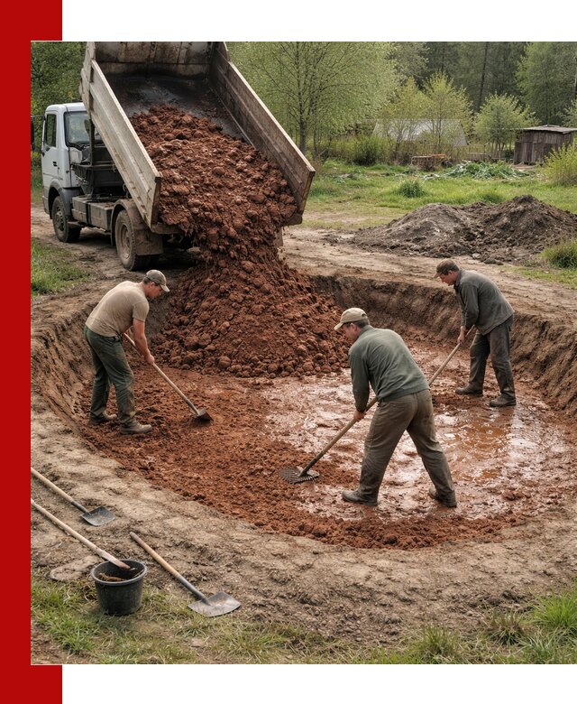 Купить качественную глину для пруда в Рязани