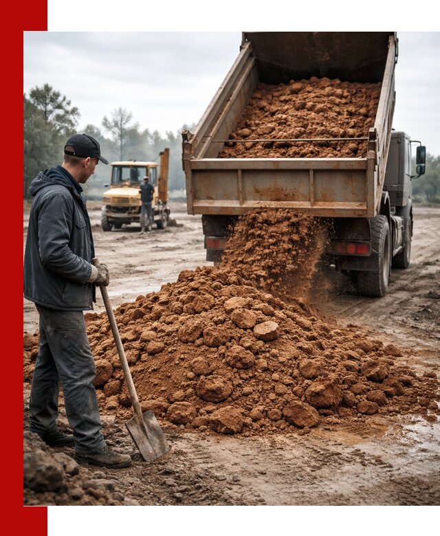 Глина для засыпки в Рязани с доставкой самосвалами