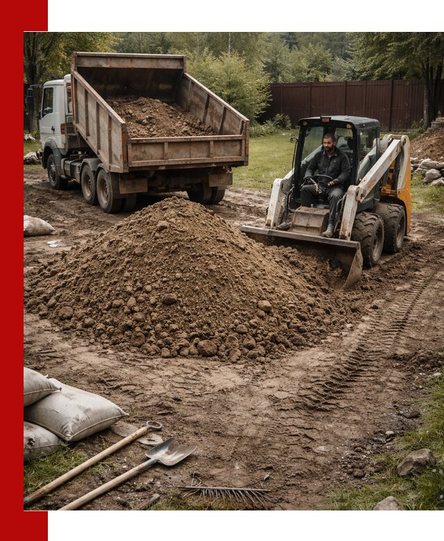 Суглинок для планировки участков в Рязани с доставкой и выгрузкой