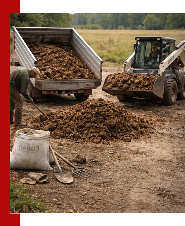 Доставка конского навоза в Рязани с разгрузкой и доставкой на объект