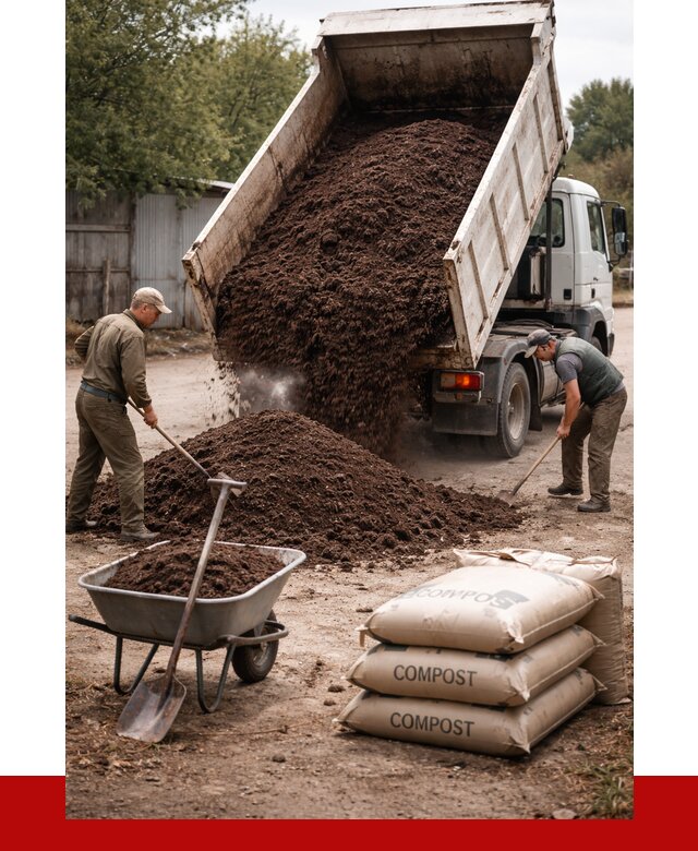 Купить компост в Рязани от 4313 р. за куб с доставкой | ПРОНЕРУДРзн