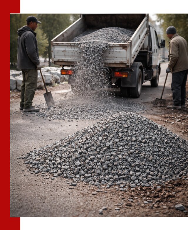 Гранитная крошка для посыпки дорог и тротуаров в Рязани