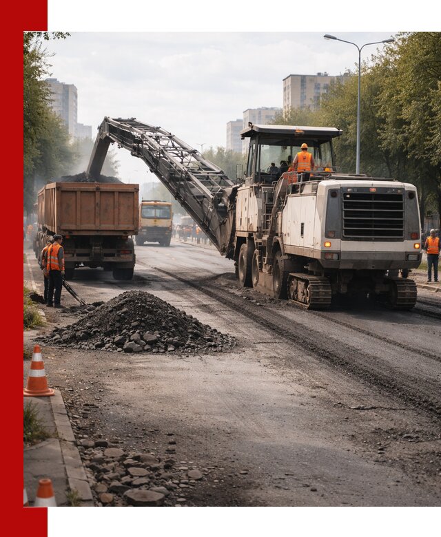 Фрезерованный асфальт в Рязани — удаление и вывоз старого покрытия
