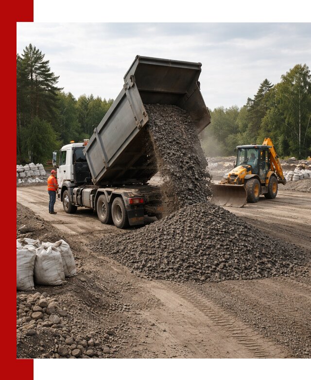 Доставка дробленого асфальта в Рязани для дорожных работ