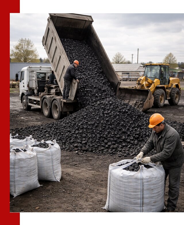 Доставка каменного угля в Рязани оптом и в розницу