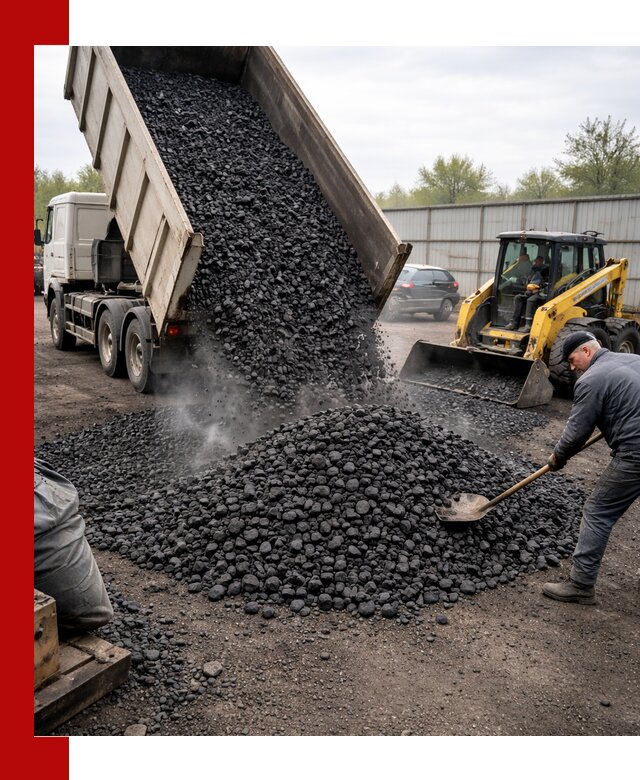 Доставка угля орех в Рязани оптом и в розницу