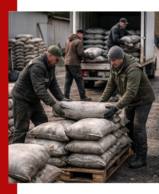 Доставка угля в мешках по выгодным ценам в Рязани