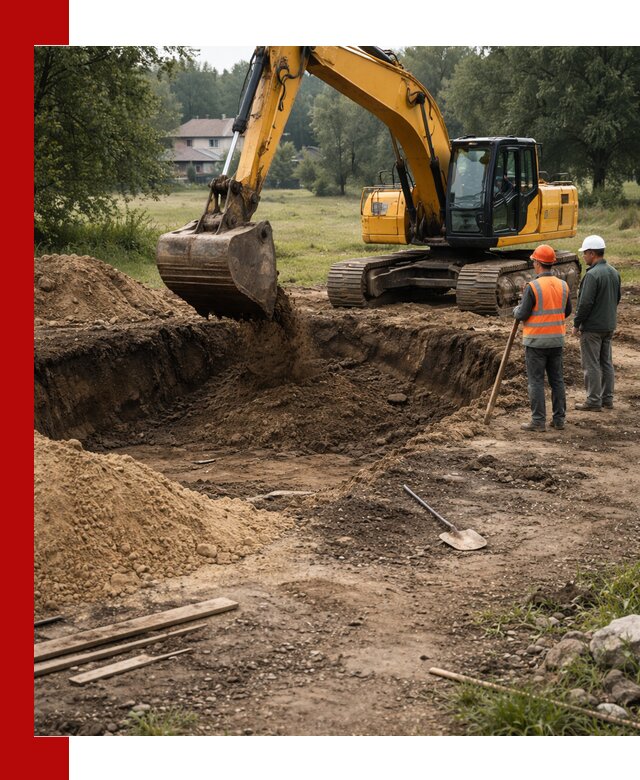 Рытье котлована под фундамент в Рязани (быстро и недорого)