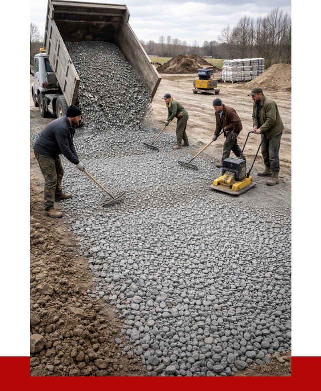 Устройство щебеночной подушки в Рязани от 4621 р. ПРОНЕРУДРзн