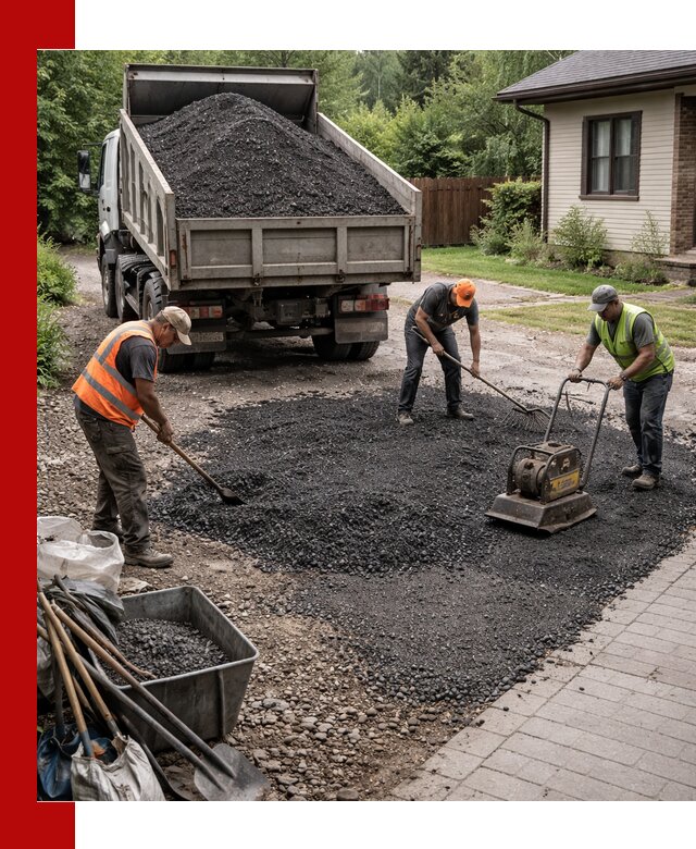Асфальтовая крошка для двора с доставкой в Рязани